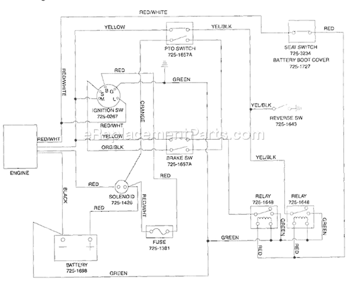Page P Diagram and Parts List for 13A-325-402 1999 Yard Man Lawn Tractor